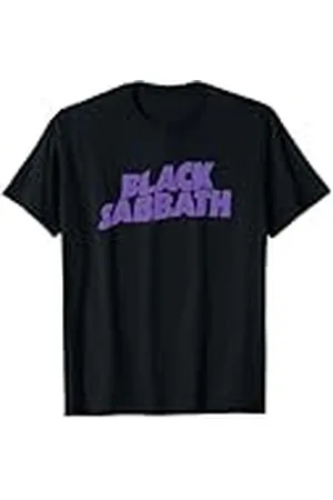 Black Sabbath Logo Ondulado Morado Camiseta