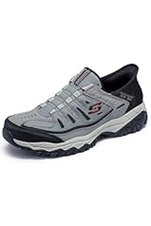 Skechers Afterburn M. Fit Ridgeburn Hands Free Slip-in, Mocasín Hombre, Gris/Negro, 42 EU
