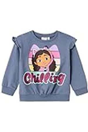 NAME IT NMFSANNE Gabby NREG Sweat BRU Sky, Chaqueta Sudadera Niñas,