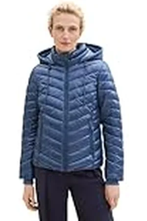 TOM TAILOR 1041489 Chaqueta Acolchada Ligera con Capucha, 26779-Nighttime Blue, 3XL para Mujer