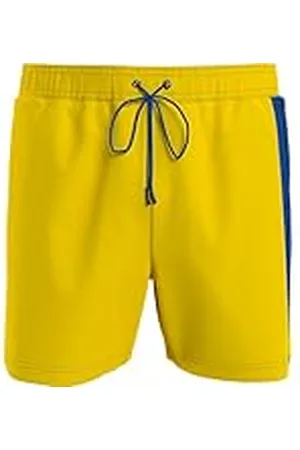Tommy Hilfiger Bañador Hombre Medium Drawstring Pernera media, Amarillo, XL