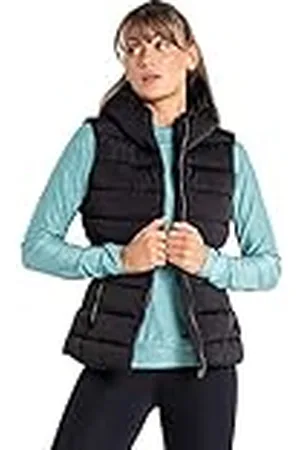 Dare 2B Chaqueta para hombre Gilet Bodywarmer para mujer Acabado repelente al agua reciclado, chaqueta acolchada con capucha, cremallera completa y 2 bolsillos bajos con cremallera