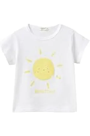 Benetton Camiseta 3i1xa1051, Color Blanco, 74 cm Unisex bebé