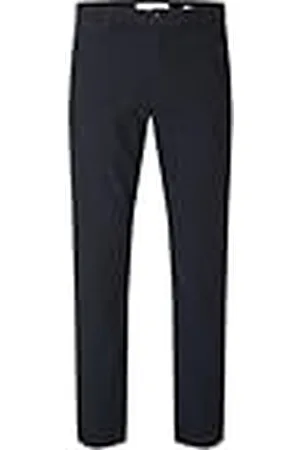 SELECTED Slh175-slim Miles Structure Dyed Pant Pantalón, Azul Oscuro , 31W x 32L Hombres