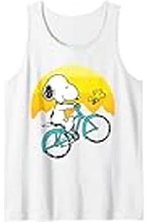 Peanuts Snoopy y Woodstock Retro Mountain Bike Camiseta sin Mangas