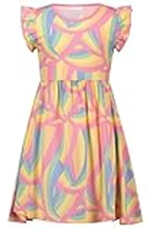 Salt & Pepper BY KIDS PARK Girls Jersey Dress Rainbow AOP Atuendo de Jugador, , 116 para Niñas