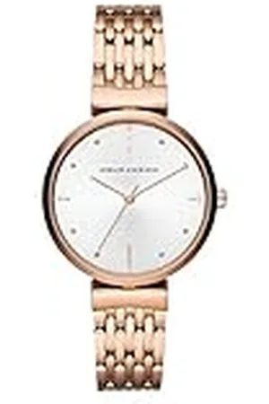 Armani Exchange Reloj para Mujer, Movimiento de tres manecillas, caja de 36 mm de acero inoxidable dorado con correa de acero inoxidable, AX5901