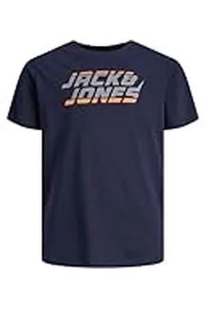 JACK & JONES Jcokapper SS Crew Neck SMU Jnr-Camiseta de Manga Corta, Azul Marino, 140 para Niños