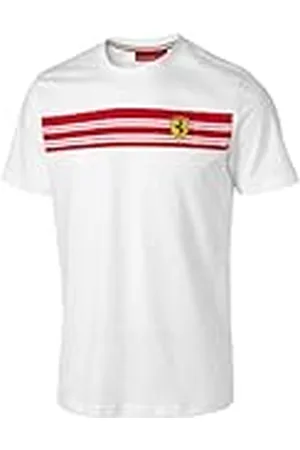 FERRARI Camiseta Scuderia Oficial Rayas Blanca Talla XL