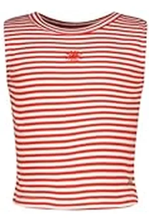 Vingino Basic-Crop Rib Top Stripe Camiseta, , 2 años para Niñas