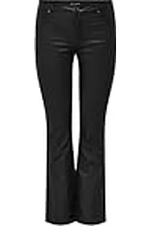 ONLY Carblush Mid Flared Coated Pnt Noos Pantalón, , 48W x 32L Mujeres