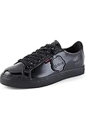 Kickers Tovni Lacer Low-Top Trainer | Casual Shoe, Zapatillas Mujer, (Patent Black), 38 EU