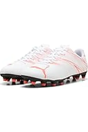 PUMA ATTACANTO FG/AG, Zapatillas de fútbol Hombre, White-Glowing Red, 44 EU