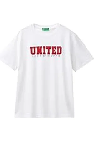 Benetton Camiseta 3i1xu1096, Color Blanco, 3XL Hombres