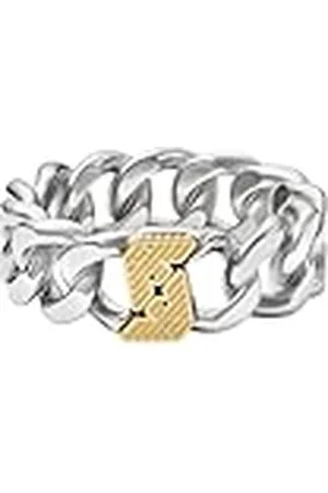 Emporio Armani Anillo de acero inoxidable para hombre EGS318504011.5, Acero inoxidable, Sin piedras preciosas