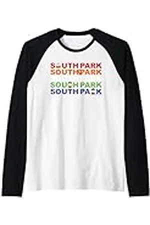 South Park Cartman Kenny Kyle & Stan Texto en color Camiseta Manga Raglan