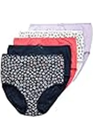 Ulla Popken 5er Maxi Slips, Blossom Contest Pack de 5 Calzoncillos Largos, Concurso de Flores, , 58-60 Grande Mujeres