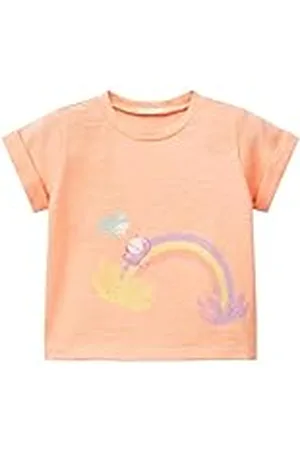 Benetton T-Shirt 3f93a1060 Camiseta, Naranja, 12 Meses Unisex bebé