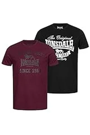 Lonsdale London Camiseta para Hombre Sussex, Pack Doble, Hombre, Camiseta, 115086, , 4XL