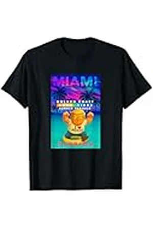 BAHAA Funny Trump on Floating Yellow Duck Swim Ring in Miami Beach Camiseta