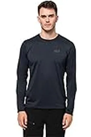 Jack Wolfskin Sky Thermal LS T M Camiseta de Manga Larga, Noche Azul, Hombre