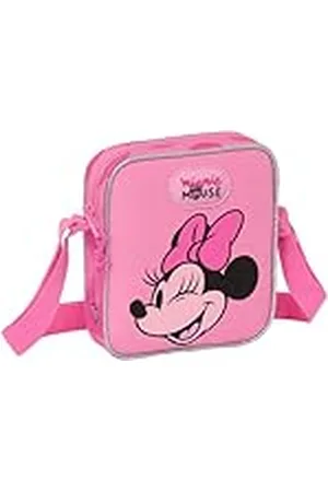 Safta M222, Minnie Mouse Loving Pequeña, Bandolera Infantil, Bolso Niño, Ideal 5 a 14 Años, Cómoda y Versátil, Calidad y Resistencia, 16x4x18 cm, Color Unisex niños, Estándar