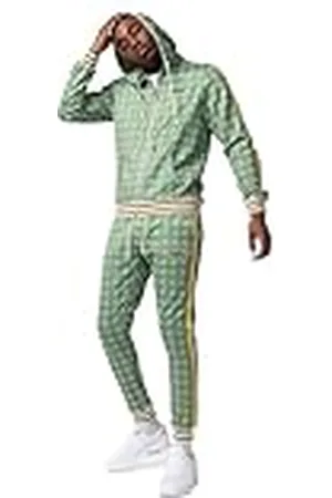 Lonsdale London Littlestone Chándal, Verde/Amarillo/Crudo, XXL para Hombre