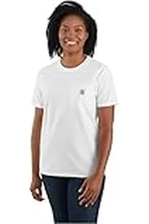 Carhartt K87 Camiseta De Manga Corta Con Bolsillo, Ajuste Holgado, Tejido Grueso Mujer, , M