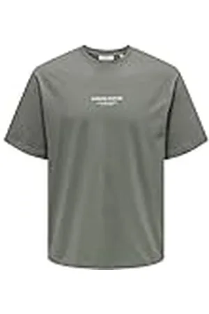 Only & Sons Onscurated RLX Print SS tee Camiseta, Castor Gray, L Hombres
