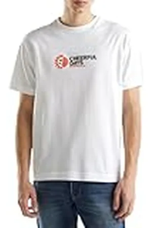 Benetton T-Shirt 3yr3u1082 Camiseta, Color Blanco, XL para Hombre