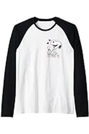 Peanuts Snoopy Woodstock Red Hearts Camiseta Manga Raglan