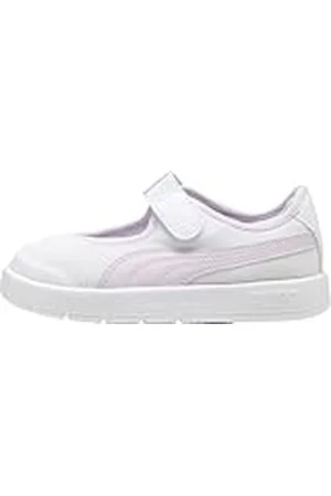 PUMA COURTFLEX V3 Lina V PS, Zapatillas, White-Lilac Frost, 30 EU