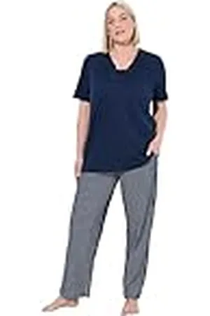 Ulla Popken Pyjama, Satin Detail, Pijama, Detalle de satén, Morning Rise, , 58-60 Grande Mujeres