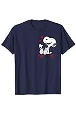 Peanuts Snoopy Woodstock Red Hearts Camiseta