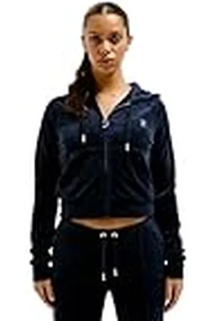 Juicy Couture Madison Hoodie Kapuzensweatjacke, Sweatjacke mit Kapuze und Reißverschluss aus Velour in Verschiedenen Farben Sudadera con Capucha, , M para Mujer