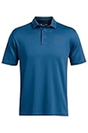 Under Armour Tech Polo Camiseta polo ligera y transpirable, polo de hombre de manga corta, color azul/gris campo
