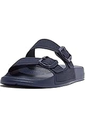FitFlop Iqushion Two-Bar Buckle Slides, Sandalias Planas Mujer, , 38 EU
