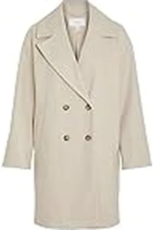 VILA Vilunes L/S New Coat/PB Abrigo Corto, Marca: Doeskin, 40 para Mujer