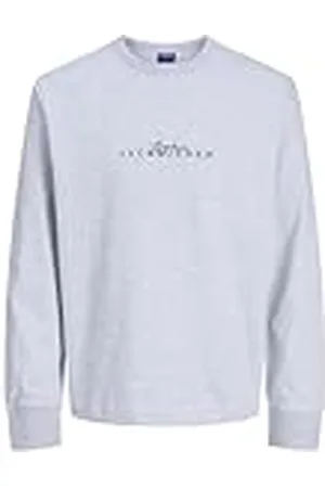 JACK & JONES Jorvarenna Sweat Straight Crew, Color Blanco, XL para Hombre