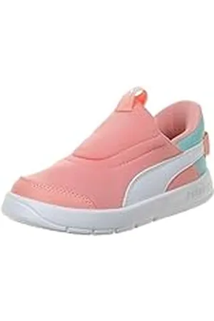 PUMA COURTFLEX V3 SLIPTECH INF, Zapatillas Unisex bebé, Pink Fruit White-Safe Lake, 22 EU