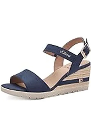 QS by s.Oliver 5-28713-42, Sandalias con cuña Mujer, , 37 EU