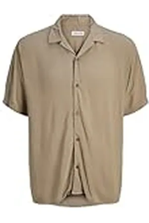 JACK & JONES Jjejeff Solid Resort Camiseta S/S Sn Camisa de Manga Corta, , XS Hombres