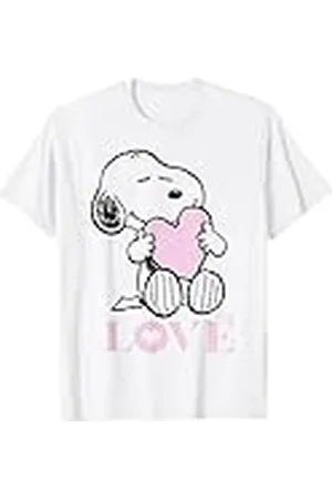 Peanuts Snoopy Mi corazón es rosa Camiseta