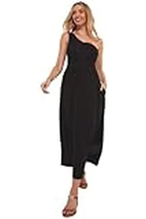 Joe Browns Vestido Largo de Punto Escalonado con un Hombro Descubierto, , 44 para Mujer