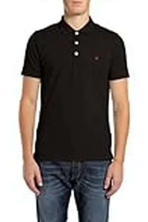 Replay M6895 Camisa de Polo, 098 Negro, M Hombres