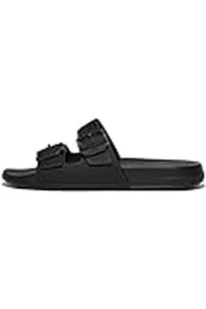 FitFlop Iqushion Two-Bar Buckle Slides, Sandalias Planas Mujer, , 38 EU