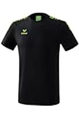 Erima 2081939 Camiseta, Unisex niños, Negro/Green Gecko, 164