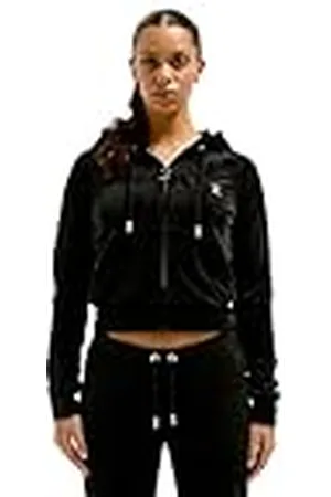 Juicy Couture Madison Hoodie Kapuzensweatjacke, Sweatjacke mit Kapuze und Reißverschluss aus Velour in Verschiedenen Farben Sudadera con Capucha, , S para Mujer