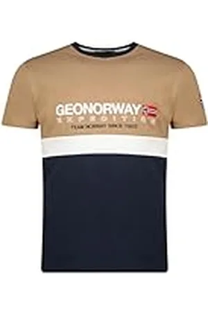 Geographical Norway Jdouble Men Camisetas, Taupe, M para Hombre