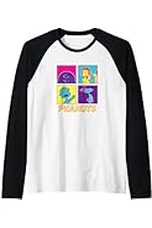 Peanuts Pop Grid Camiseta Manga Raglan
